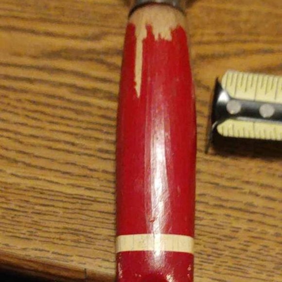 Vintage Primative Red Wood Handled Potato Masher - Picture 1 of 5